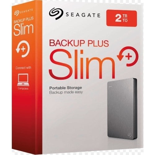 Seagate 2TB Backup Plus Slim Portable Hdd External Hard Disk Drive